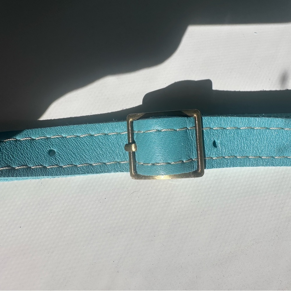 Brand New Portland Leather Vibrant Blue Small Circle Crossbody - Picture 7 of 9